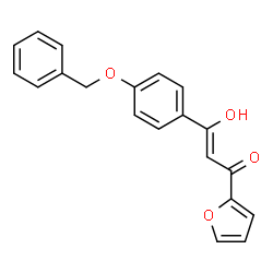 ChemSpider 2D Image | (2Z)-3-[4-(Benzyloxy)phenyl]-1-(2-furyl)-3-hydroxy-2-propen-1-one | C20H16O4