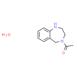 ChemSpider 2D Image | 1-(1,2,3,5-Tetrahydro-4H-1,4-benzodiazepin-4-yl)ethanone hydrate (1:1) | C11H16N2O2