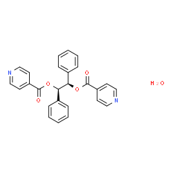ChemSpider 2D Image | (1R,2R)-1,2-Diphenyl-1,2-ethanediyl diisonicotinate hydrate (1:1) | C26H22N2O5