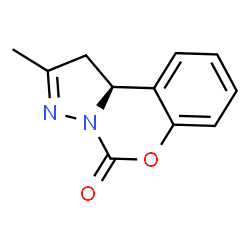 ChemSpider 2D Image | (10bS)-2-Methyl-1,10b-dihydropyrazolo[1,5-c][1,3]benzoxazin-5-one | C11H10N2O2
