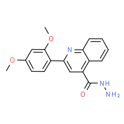 ChemSpider 2D Image | 2-(2,4-Dimethoxyphenyl)-4-quinolinecarbohydrazide | C18H17N3O3
