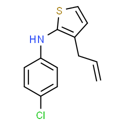 ChemSpider 2D Image | 3-Allyl-N-(4-chlorophenyl)-2-thiophenamine | C13H12ClNS