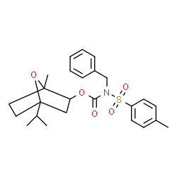 ChemSpider 2D Image | 4-Isopropyl-1-methyl-7-oxabicyclo[2.2.1]hept-2-yl benzyl[(4-methylphenyl)sulfonyl]carbamate | C25H31NO5S