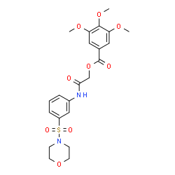 ChemSpider 2D Image | 2-{[3-(4-Morpholinylsulfonyl)phenyl]amino}-2-oxoethyl 3,4,5-trimethoxybenzoate | C22H26N2O9S