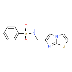 ChemSpider 2D Image | N-(Imidazo[2,1-b][1,3]thiazol-6-ylmethyl)benzenesulfonamide | C12H11N3O2S2