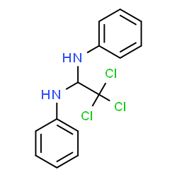 ChemSpider 2D Image | 2,2,2-Trichloro-N,N'-diphenyl-1,1-ethanediamine | C14H13Cl3N2