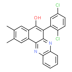 ChemSpider 2D Image | 6-(2,5-Dichlorophenyl)-2,3-dimethylbenzo[a]phenazin-5-ol | C24H16Cl2N2O