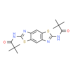 ChemSpider 2D Image | N,N'-[1,3]Thiazolo[5,4-f][1,3]benzothiazole-2,6-diylbis(2,2-dimethylpropanamide) | C18H22N4O2S2