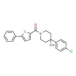 ChemSpider 2D Image | [4-(4-Chlorophenyl)-4-hydroxy-1-piperidinyl](5-phenyl-2-thienyl)methanone | C22H20ClNO2S