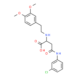 ChemSpider 2D Image | N-(3-Chlorophenyl)-N~2~-[2-(3,4-dimethoxyphenyl)ethyl]asparagine | C20H23ClN2O5