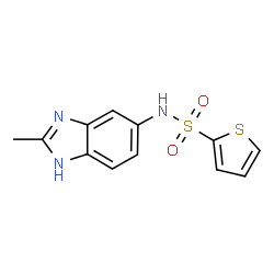 ChemSpider 2D Image | N-(2-Methyl-1H-benzimidazol-5-yl)-2-thiophenesulfonamide | C12H11N3O2S2