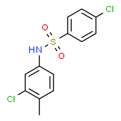 ChemSpider 2D Image | 4-Chloro-N-(3-chloro-4-methylphenyl)benzenesulfonamide | C13H11Cl2NO2S