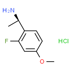 ChemSpider 2D Image | (1R)-1-(2-Fluoro-4-methoxyphenyl)ethanamine hydrochloride (1:1) | C9H13ClFNO