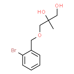 ChemSpider 2D Image | 3-[(2-Bromobenzyl)oxy]-2-methyl-1,2-propanediol | C11H15BrO3