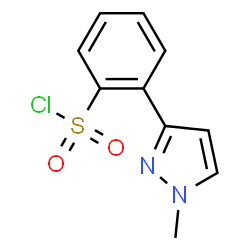 ChemSpider 2D Image | 2-(1-Methyl-1H-pyrazol-3-yl)benzenesulfonyl chloride | C10H9ClN2O2S