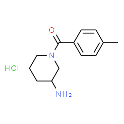 ChemSpider 2D Image | 1-(4-Methylbenzoyl)piperidin-3-amine hydrochloride | C13H19ClN2O