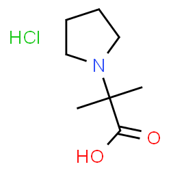 ChemSpider 2D Image | 2-methyl-2-(pyrrolidin-1-yl)propanoic acid hydrochloride | C8H16ClNO2