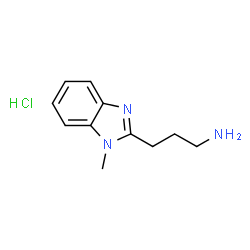 ChemSpider 2D Image | 3-(1-methyl-1,3-benzodiazol-2-yl)propan-1-amine hydrochloride | C11H16ClN3