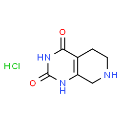 ChemSpider 2D Image | 5,6,7,8-Tetrahydropyrido[3,4-d]pyrimidine-2,4(1H,3H)-dione hydrochloride (1:1) | C7H10ClN3O2