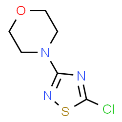 ChemSpider 2D Image | 4-(5-Chloro-1,2,4-thiadiazol-3-yl)morpholine | C6H8ClN3OS