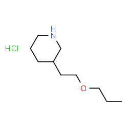 ChemSpider 2D Image | 3-(2-PROPOXYETHYL)PIPERIDINE HYDROCHLORIDE | C10H22ClNO