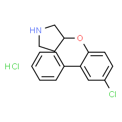 ChemSpider 2D Image | 3-[(5-Chloro-2-biphenylyl)oxy]pyrrolidine hydrochloride (1:1) | C16H17Cl2NO