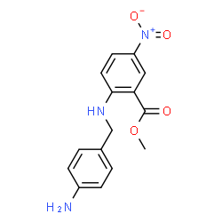 ChemSpider 2D Image | Methyl 2-[(4-aminobenzyl)amino]-5-nitrobenzoate | C15H15N3O4