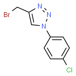 ChemSpider 2D Image | 4-(Bromomethyl)-1-(4-chlorophenyl)-1H-1,2,3-triazole | C9H7BrClN3