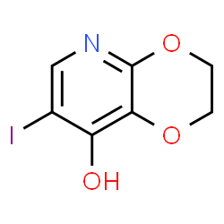 ChemSpider 2D Image | 7-iodo-2H,3H-[1,4]dioxino[2,3-b]pyridin-8-ol | C7H6INO3