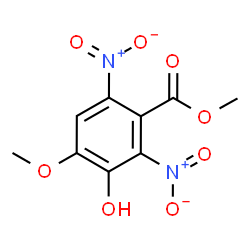 ChemSpider 2D Image | Methyl 3-hydroxy-4-methoxy-2,6-dinitrobenzoate | C9H8N2O8
