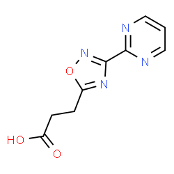 ChemSpider 2D Image | 3-[3-(2-Pyrimidinyl)-1,2,4-oxadiazol-5-yl]propanoic acid | C9H8N4O3
