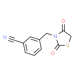 ChemSpider 2D Image | 3-[(2,4-Dioxo-3-thiazolidinyl)methyl]benzonitrile | C11H8N2O2S