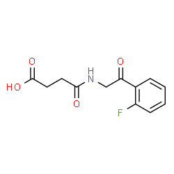 ChemSpider 2D Image | 3-{[2-(2-fluorophenyl)-2-oxoethyl]carbamoyl}propanoic acid | C12H12FNO4