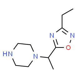 ChemSpider 2D Image | 1-[1-(3-Ethyl-1,2,4-oxadiazol-5-yl)ethyl]piperazine | C10H18N4O