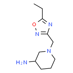 ChemSpider 2D Image | 1-[(5-Ethyl-1,2,4-oxadiazol-3-yl)methyl]-3-piperidinamine | C10H18N4O