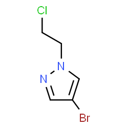 ChemSpider 2D Image | 4-Bromo-1-(2-chloroethyl)-1H-pyrazole | C5H6BrClN2