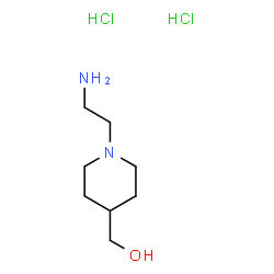 ChemSpider 2D Image | [1-(2-Aminoethyl)-4-piperidinyl]methanol dihydrochloride | C8H20Cl2N2O