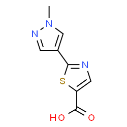 ChemSpider 2D Image | 2-(1-Methyl-1H-pyrazol-4-yl)-1,3-thiazole-5-carboxylic acid | C8H7N3O2S