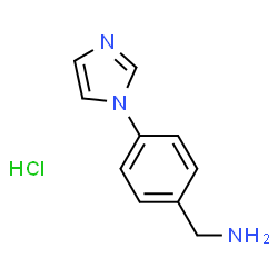 ChemSpider 2D Image | (4-(1H-Imidazol-1-yl)phenyl)methanamine hydrochloride | C10H12ClN3
