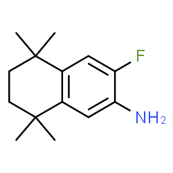 ChemSpider 2D Image | 3-Fluoro-5,5,8,8-tetramethyl-5,6,7,8-tetrahydro-2-naphthalenamine | C14H20FN