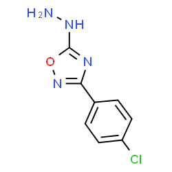 ChemSpider 2D Image | 3-(4-Chlorophenyl)-5-hydrazino-1,2,4-oxadiazole | C8H7ClN4O