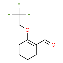ChemSpider 2D Image | 2-(2,2,2-Trifluoroethoxy)-1-cyclohexene-1-carbaldehyde | C9H11F3O2