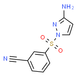 ChemSpider 2D Image | 3-[(3-Amino-1H-pyrazol-1-yl)sulfonyl]benzonitrile | C10H8N4O2S