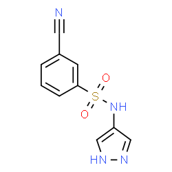 ChemSpider 2D Image | 3-Cyano-N-(1H-pyrazol-4-yl)benzenesulfonamide | C10H8N4O2S