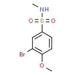 ChemSpider 2D Image | 3-Bromo-4-methoxy-N-methylbenzenesulfonamide | C8H10BrNO3S