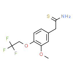 ChemSpider 2D Image | 2-[3-Methoxy-4-(2,2,2-trifluoroethoxy)phenyl]ethanethioamide | C11H12F3NO2S