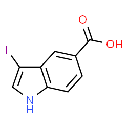 ChemSpider 2D Image | 3-Iodo-1H-indole-5-carboxylic acid | C9H6INO2