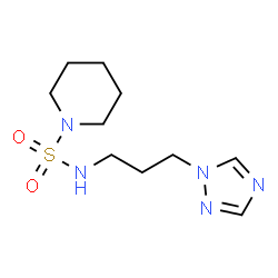 ChemSpider 2D Image | N-[3-(1H-1,2,4-Triazol-1-yl)propyl]-1-piperidinesulfonamide | C10H19N5O2S