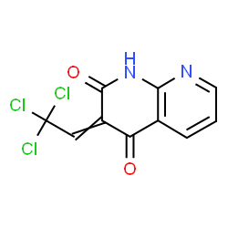 ChemSpider 2D Image | 3-(2,2,2-Trichloroethylidene)-1,8-naphthyridine-2,4(1H,3H)-dione | C10H5Cl3N2O2