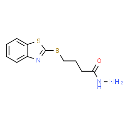 ChemSpider 2D Image | 4-(1,3-Benzothiazol-2-ylsulfanyl)butanehydrazide | C11H13N3OS2